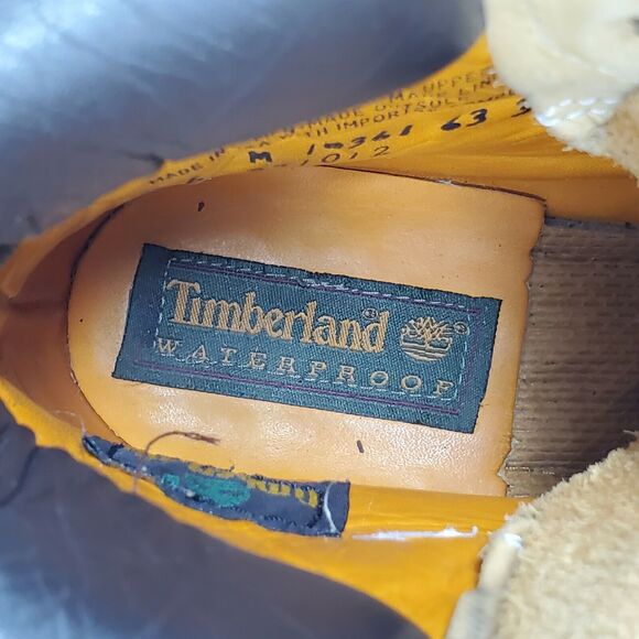 Timberland Linden Woods Combat Leather Boots Waterproof 6M Y2k 90s - Picture 11 of 12